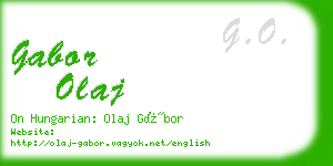 gabor olaj business card